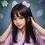 文化研究生头像，戴眼镜女性在图书馆